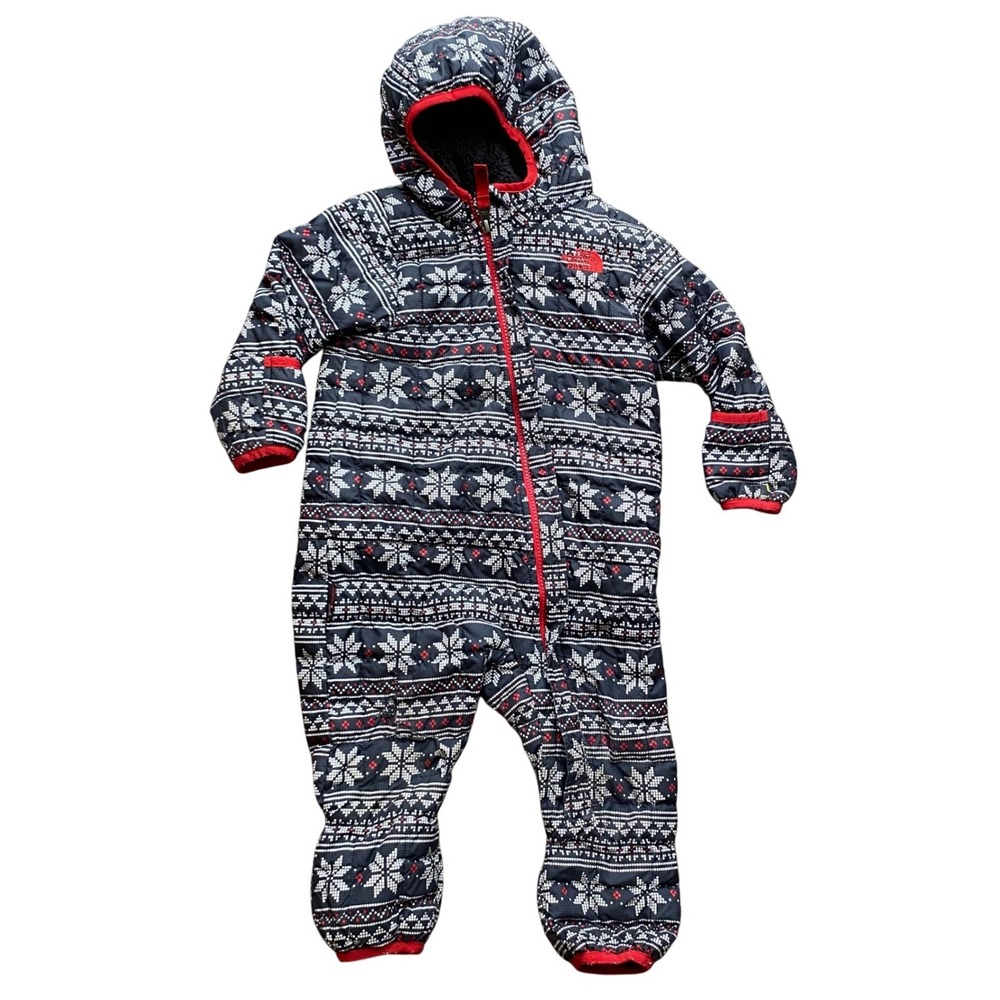 The North‎ Face Baby Toddler Snowsuit Fleece Lined Hooded One Piece, 12-18 month